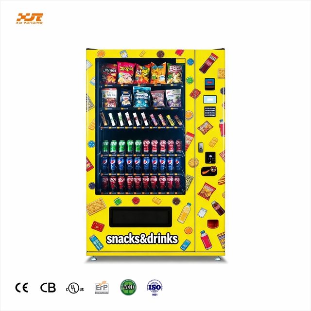 China Hot Selling 24 Hours Automatic Large Capacity Automatic Combo Snacks Drinks and Food Vending Machine