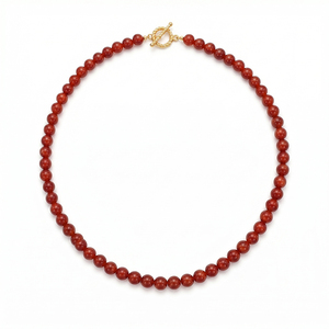<span class=keywords><strong>Collana</strong></span> all'ingrosso da uomo <span class=keywords><strong>con</strong></span> perle di quarzo naturale <span class=keywords><strong>occhio</strong></span> di tigre e agata rossa, chiusura in acciaio inossidabile placcato oro, gioielli personalizzati nuovi - Product Image 3