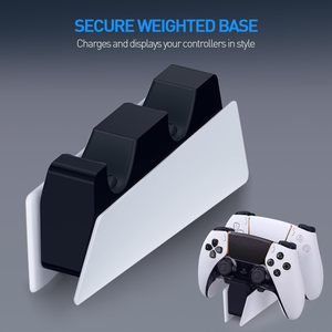 Colorful Medium RGB LED Light Dual Charging <b>Stand</b> Tri-Protection Safety Dock for DualSense <b>Controller</b> - Product Image 5