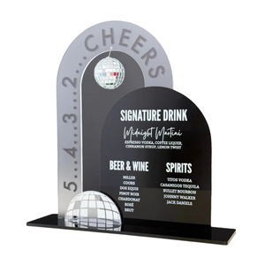 Letrero Acrílico de Bar con Diseño de Miel y Dulzura, 30x20cm, Letrero de Cuenta Regresiva con Bola de Discoteca para Decoración de Fiestas - Product Image 5