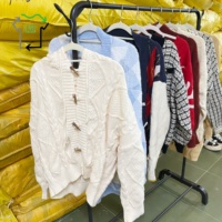 YIJIAYI Vente en gros de pulls cardigan surdimensionnés d'occasion pour femmes, manteaux en maille de haute qualité, polyester/coton, grade A, en balles en vrac