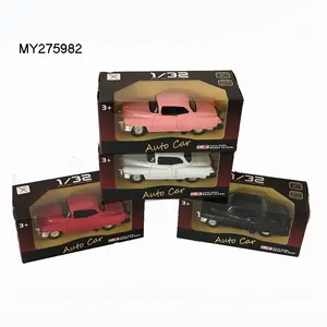 Coche clásico personalizado a escala 1:32, modelo de metal fundido a presión, 4 colores, coche vintage de aleación