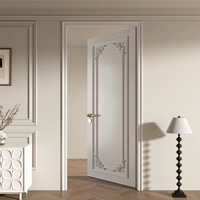 Porte en bois composite moderne de Chine, design intérieur, haute qualité, finition laquée, porte en bois massif