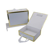 Boîte cadeau magnétique pliable personnalisée, emballage pour chaussettes imprimées, boîte en papier d'une seule pièce, coffret cadeau de luxe