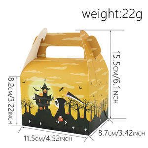 Cajas de Regalo para Fiestas de Halloween, Cajas de Papel para Dulces, Galletas y Golosinas con Asa para Fiestas Infantiles - Product Image 2