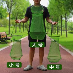 ตาข่ายดักปลาแบบพับได้ พกพาสะดวก สำหรับดักปู กุ้งก้ามกราม ป้องกันการกระโดด แห้งเร็ว ถุงตาข่าย ขนาดเล็ก กลาง ใหญ่ วัสดุไนลอน PE - Product Image 1