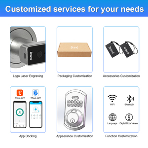 <strong>Digital</strong> Lock Tuya Smart Fingerprint Door Lock Cerradura Inteligente Fingerprint Tuya Wifi <strong>DigitaL</strong> Deadbolt Touch Screen - Product Image 6