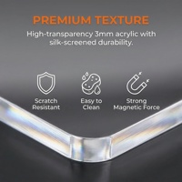Tableau magnétique effaçable à sec en acrylique transparent pour porte de réfrigérateur, planificateur mensuel, fourniture OEM