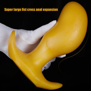 Commercio all'ingrosso di prodotti del sesso per adulti Mango gold big plug anale per uomini e donne grande strumento di espansione del sesso anale buttplug - Product Image 3