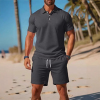 Ensemble Polo et Short Décontracté Sportif d'Été pour Homme – Nouvelle Collection Slim à Manches Courtes avec Motif Uni