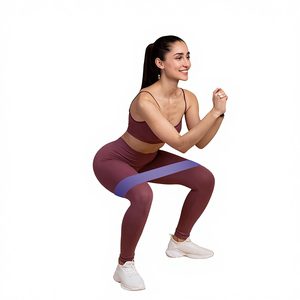 Wholesale New Design Custom Logo Polyester Fabric Yoga Fitness Hip Circle Booty Gym Glute Band Resistance Stretch - Product Image 2