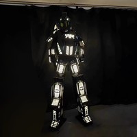 Costume de robot LED lumineux pour performance, spectacle, festival, défilé, ambiance de boîte de nuit, robot LED ambulant