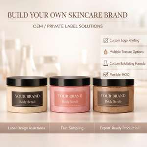 Gommage corporel exfoliant et lissant pour le soin de la peau, fabricant OEM ODM de marque privée, exfoliant corporel nourrissant, éliminateur de peaux mortes - Product Image 3