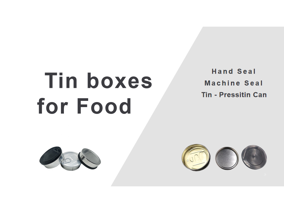 Air Tight Small Round Metal Tin Cans For Food Hand Seal Tin Box