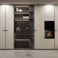 Meubles de cuisine et de salle à manger modernes de luxe, modulaires, écologiques, ignifuges, en alliage, acrylique et panneaux de mélamine, pour appartements et centres commerciaux
