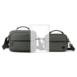 Sac bandoulière zippé pour sports de plein air, grande capacité, sac messager personnalisé, imperméable, décontracté, en PU/Nylon, sac à bandoulière tendance - Product Image 1