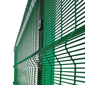 Clôture anti-escalade 358 Panneaux de clôture en treillis métallique soudé vert noir Clôture de haute sécurité