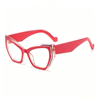 Lunettes anti-lumière bleue SM26005, monture PC œil de chat, lunettes d'ordinateur pour femmes et hommes, lunettes optiques, verres correcteurs bloquant la lumière bleue