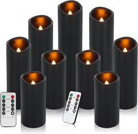 Kanlong : Lot de 9 Bougies LED Décoratives en Cire Véritable à Piles, Télécommandées, Sans Flamme