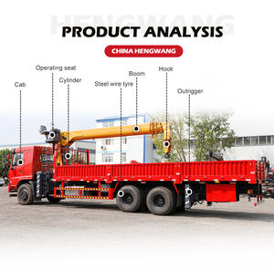 Grúa hidráulica montada en camión con chasis Dongfeng de 12 toneladas, pluma telescópica <span class=keywords><strong>360</strong></span> °   Rotación para Ingeniería de Puentes de Construcción CE ISO - Product Image 5