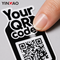 Autocollant personnalisé avec code QR, découpé, imperméable, résistant aux rayures, en vinyle, pour boîte d'expédition, gobelet à café, emballage, autocollants logo