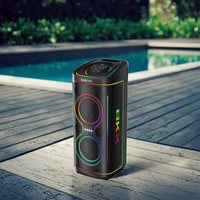 Karaoké d'extérieur BKK 470W pour enceinte avec microphone intégré, LED RGB, charge rapide, alimenté par batterie