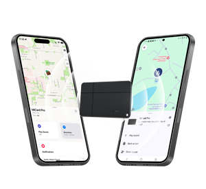 Carte de suivi MiLi MiCard pour portefeuille, compatible téléphones <span class=keywords><strong>Android</strong></span>/iOS, application Find My, localisateur sans fil rechargeable, noir, 1 pièce, pour personnes âgées/enfants - Product Image 2