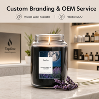 Bougie parfumée en verre personnalisée avec logo OEM, vente en gros, 100% cire de soja pure, écologique, parfum d'ambiance pour la maison