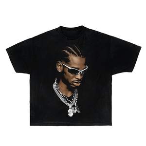 T-shirt Oversize Boxy con Stampa Grafica Iced Out Chains, Girocollo Streetwear Y2K, da Uomo, Manica Corta, 100% Cotone Jersey - Product Image 1