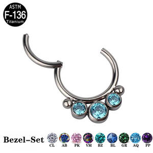ASTM F136 G23 titanio joyería nariz pendiente pezón anillos ombligo Piercing mujer joyería - Product Image 4