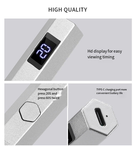 Mini Lampe à LED Rechargeable pour Ongles, Magnétique et Réglable à 360°, Portable pour un Seul Doigt, avec Support - Product Image 4