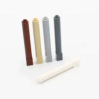 Blocs de construction 1x1x6, pièces de colonne, briques de support de pilier MOC, accessoires de construction en plastique compatibles 43888