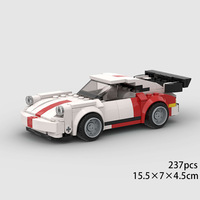 Compatible avec les briques de marque, voiture de course MOC, assemblage éducatif, bricolage, jouets de construction pour enfants, plastique ABS