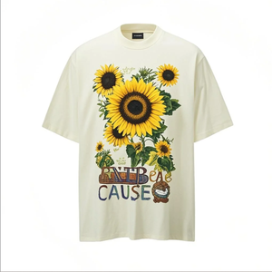 เสื้อยืดผู้ชายลายวินเทจพิมพ์ลายแบบดิสเทรส  งานพิมพ์ลายแบบพ่นตรง  ผ้าฝ้าย 100%  ป้องกันขนร่วง ระบายอากาศได้ดี แขนสั้น - Product Image 2