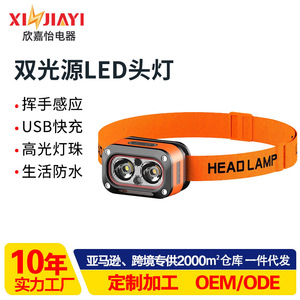 Headlamp Dual <b>Led</b> <b>Light</b> 2000 Mah <b>Rechargeable</b> Motion Sensor <b>Work</b> Lamp - Product Image 5