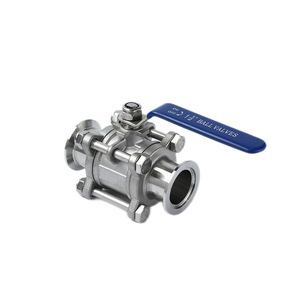Ball Valve 1 In <b>Clamp</b> Type Stainless Steel 304 For Water And Non Corrosive Gases Food Industry Use - Product Image 1