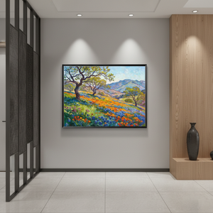 Tableau mural sur toile Paysage d'<span class=keywords><strong>automne</strong></span> vibrant, Art mural encadré moderne pour salon, Grande <span class=keywords><strong>peinture</strong></span> murale suspendue - Product Image 1