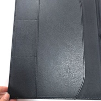Carpeta de Documentos A4 Personalizada de Fábrica, en Cuero PU Negro con Cierre a Presión, Portafolio de Oficina para Regalo Corporativo