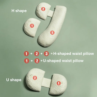 Oreiller de maternité ergonomique en laine pour femmes enceintes, soutien complet du corps pour le dos, le ventre, les hanches, les jambes, housse d'oreiller amovible