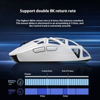 Souris de jeu sans fil laser Mchose Maicong Ax5 V2 Mini légère et professionnelle avec design ergonomique, rétroéclairage RVB, capteur Paw3950 - En stock