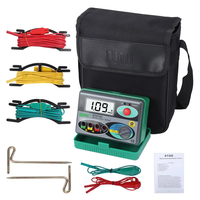 Digital Earth Ground Resistance Tester 0-2000 Ohm Meter High Accuracy AC Voltage Meter