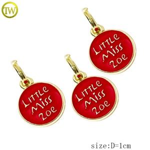 Ciondoli con scritta in smalto di moda <span class=keywords><strong>per</strong></span> collana con logo personalizzato e ciondoli rotondi incisi su etichette di gioielli con anello - Product Image 2