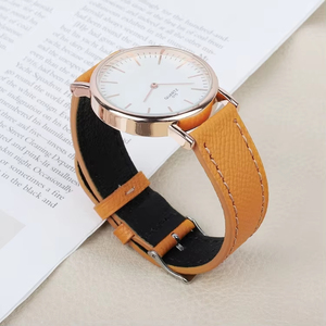 Bracelet de montre en cuir véritable grainé Epsom, personnalisé par le fabricant, OEM, à libération rapide, en cuir souple, pour montre-bracelet 18-22 mm - Product Image 3