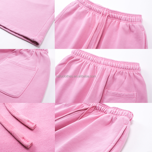 Pantalones Cortos de Alta Calidad para Hombre, Personalizados, Lavados con Ácido, de Felpa Francesa Gruesa, Estilo Vintage, con Bordado y Estampado Puff, Transpirables - Product Image 3