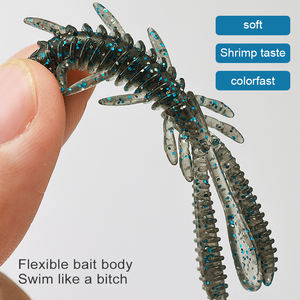 TGD Best 15 <span class=keywords><strong>leurres</strong></span> souples flottants <span class=keywords><strong>pour</strong></span> la pêche, en forme de crevettes, 5cm 6cm 7cm, en plastique, <span class=keywords><strong>pour</strong></span> la pêche au bar, à la truite, à la perche, au marlin et en eau salée - Product Image 4