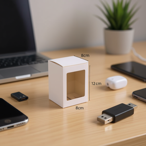 Scatola di Carta Ilan 8x8x12 Cm con Finestra per Conservazione Elettronica - Product Image 3