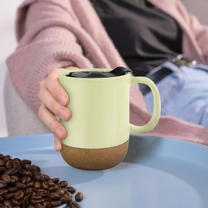 Tazas <span class=keywords><strong>de</strong></span> Cerámica, Taza <span class=keywords><strong>de</strong></span> <span class=keywords><strong>Café</strong></span> <span class=keywords><strong>de</strong></span> Cerámica, Tazas <span class=keywords><strong>de</strong></span> <span class=keywords><strong>Café</strong></span> <span class=keywords><strong>de</strong></span> Acero Inoxidable al por Mayor, 12 oz/360 ml, Base <span class=keywords><strong>de</strong></span> Corcho - Product Image 5