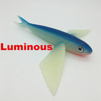 135G 22Cm Trolling Tuna Mackerel Permainan Besar Air Laut Memancing Ikan Terbang Umpan Lembut Memancing Shad Laut Memancing Ikal