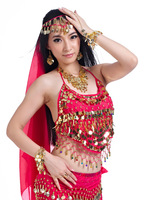 Costumes de danse du ventre égyptiens indiens bleus pantalons longs vêtements Bollywood Performance porter une robe de danse arabe