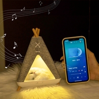 Chambre atmosphère chevet créatif Usb charge maison Led décoration dormir Table décorative mignon petite lampe de chevet en bois